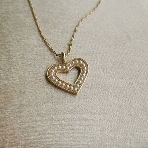 Alicia Bonnie Charlotte Gold White Pearl Pendant Necklace New